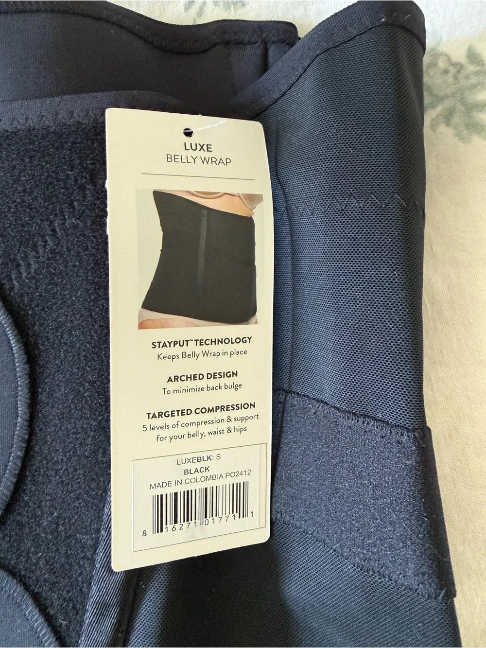 Belly Bandit Black Postpartum Waist Support Belt